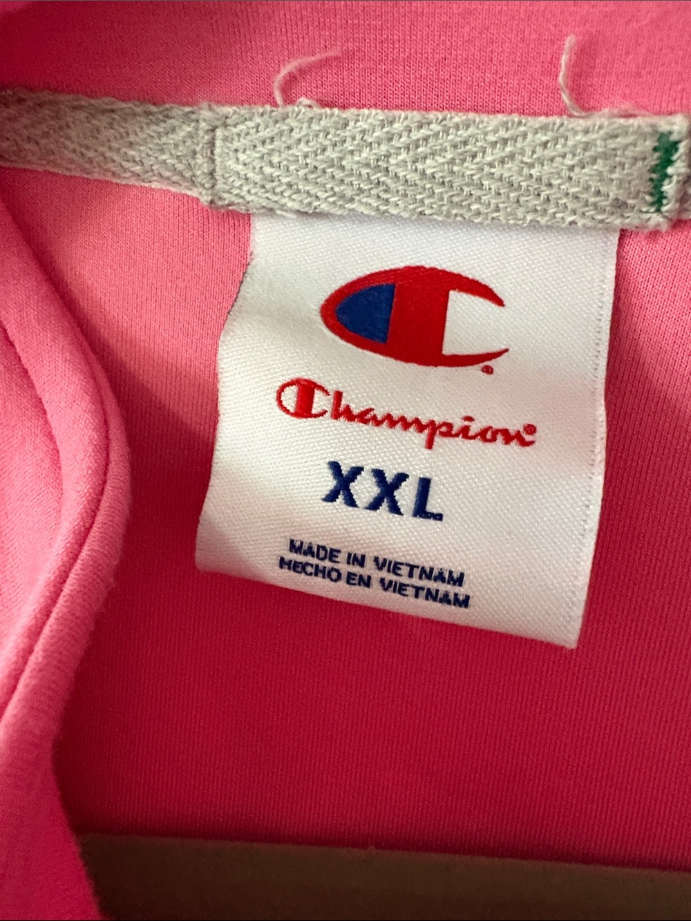 Champion Women’s Bright Pink Zip-Front Track Jacket with White Stripes - Picture 3 of 3
